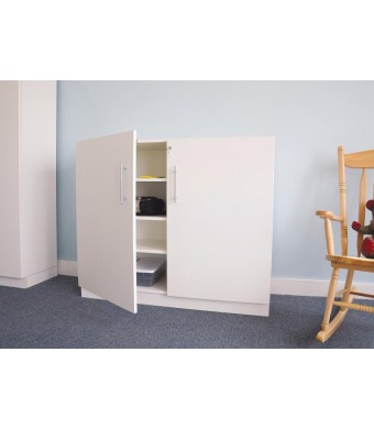 Whitney White Lockable Wall Cabinet