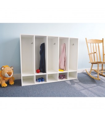 Whitney White Five Section Coat Locker