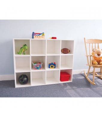 Whitney White 12 Cubby Backpack Storage Cabinet