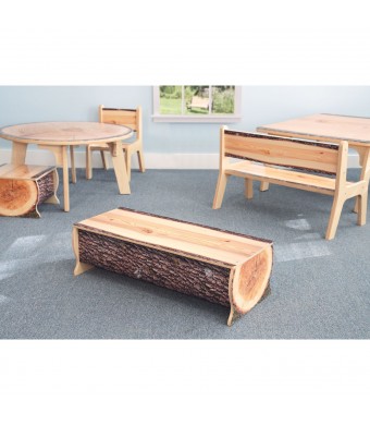 Nature View Live Edge Log Bench 10H 