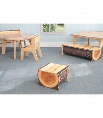 Nature View Live Edge Small Log Bench 10H 