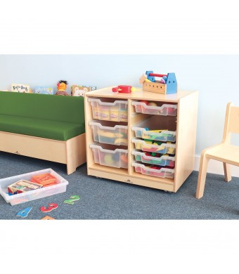 Clear Tray Double Column Storage Cabinet