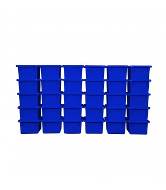 BLUE CUBBY W/ LID TRAY SET OF 30