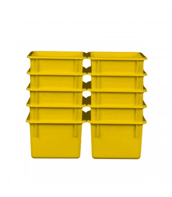 YELLOW CUBBY W/ LID TRAY