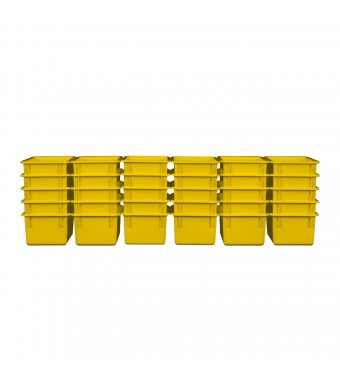 YELLOW CUBBY W/ LID TRAY SET OF 30