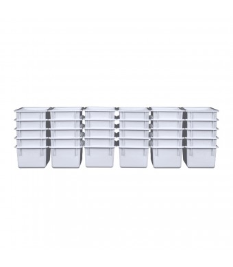 YELLOW CUBBY W/ LID TRAY SET OF 20