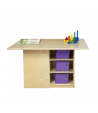 Cubby Table with (12) Purple Trays