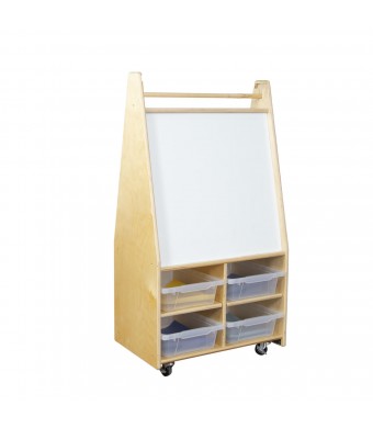 Mobile Magnetic Literacy Center with (4) Translucent Trays