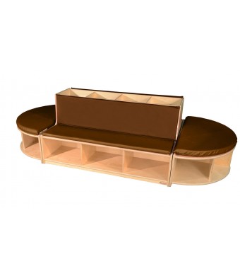 Read-A-Round Double-Sided Bench Package with Brown Cushions