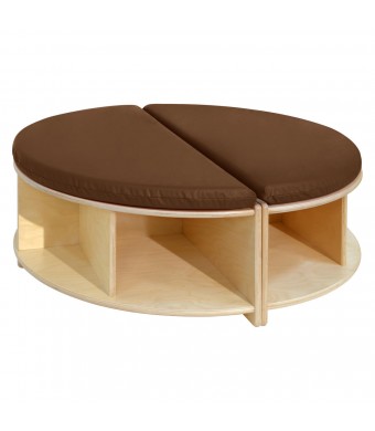 Read-A-Round Circle Bench with Brown Cushion
