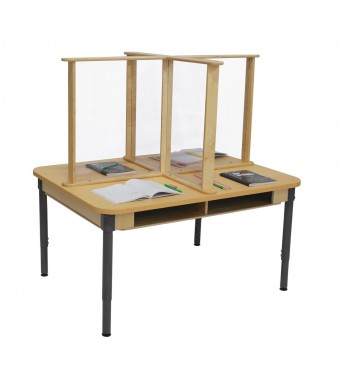 36" x 48" (4) Person Desk with Sneeze Guard