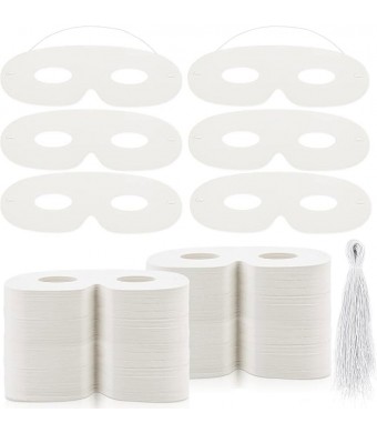 White Paper Masks 25 Pack – Blank DIY Masks for Crafts, Classrooms, Parties & Creative Projects