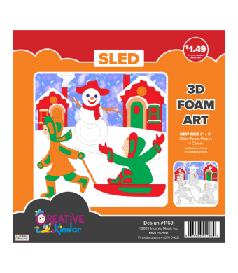 Winter Snow Theme Foam Art – Snowflake & Winter Foam Craft Kit for Classrooms, Crafts & Kids Activities