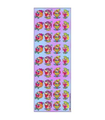 Purim Clown Die-cut Stickers-6 Sheet