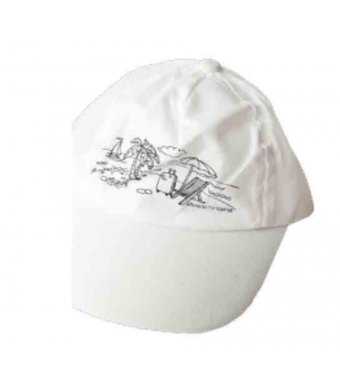 White DIY Cap with Print
