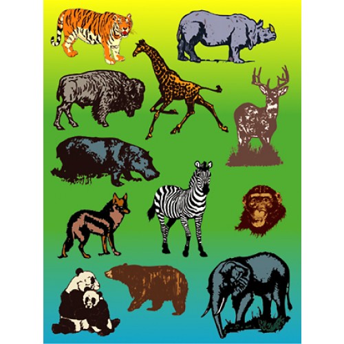Stickers – Wild Animals, 25 sheets - Stickers - The Craft Shop, Inc.