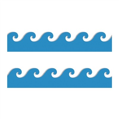 Blue Waves Border, 3″ x 36″, 12/Pk