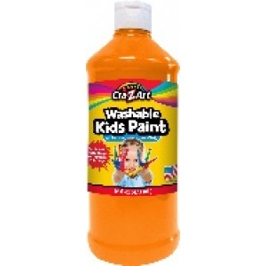 Washable Kids Tempera Paint 16 oz Orange