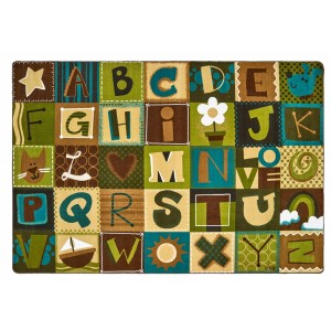 KIDSoft Toddler Alphabet Blocks - Nature, NATURE, BROWN, 8ft x 12ft Rectangle