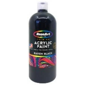 Rose Art Acrylic Paint Raven Black 32 oz