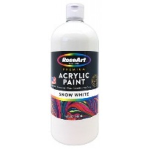 Rose Art Acrylic Paint Snow White 32 oz