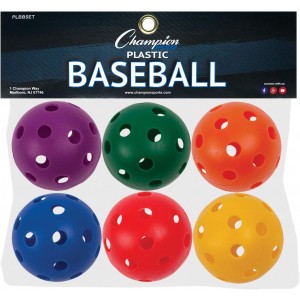 CHAMPION SPORT PLASTIC BASEBALL SET OF 6