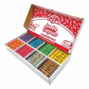 Jumbo Crayon Classroom pack 8 color 400 count Box