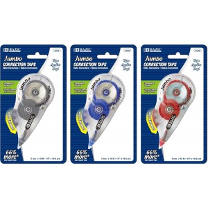 Correction Tape, 5mm x 11 Yards (393″) – Smooth Glide, Non-Refillable, for School, Office, Crafts & Daycare Use
