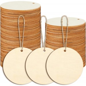 Little Unfinished Rounds Wood Circles with Holes 10/pc