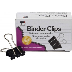 Binder Clips, 12-Pack – Choice Of Sizes! | Durable Metal Paper Clamps for Office, School, and Home Use
