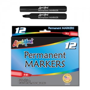 Liqu-mark Permanent Markers-Black