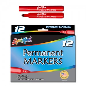 Liqu-mark Permanent Markers-Red
