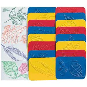 Rubbing Plates – Leaf, 16/set