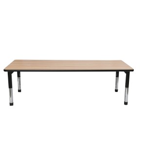 AS WE GROW® Oak Black Rectangular Adjustable Table - 30" x 72"