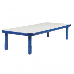 BASELINE® 72" x 30" Rectangular Table - Royal Blue with 16" Legs