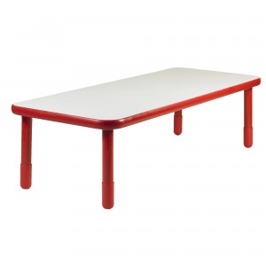 BASELINE® 72" x 30" Rectangular Table - Candy Apple Red with 20" Legs
