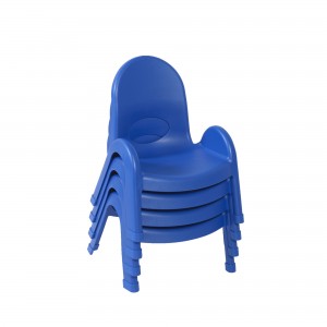 Value Stack 7" Child Chair - 4 Pack - Royal Blue