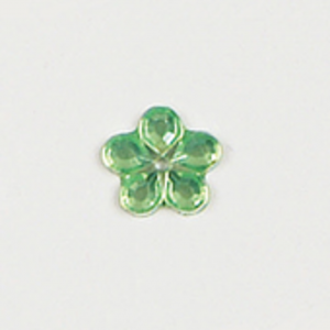 Flower Acrylic Gemstones -Apple Green