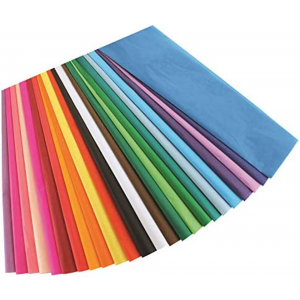 Bleeding Tissue Paper Assortment 12″x18″ – 100 Sheets – 20 Vibrant Colors