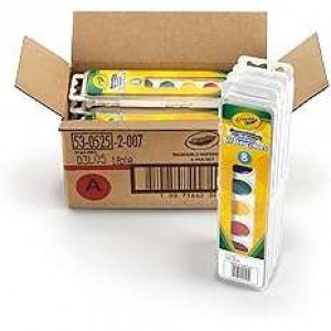 Crayola Washable Watercolors – 8 Color Set with Brush – Non-Toxic, Bold Colors for Kids, Classrooms & Crafts