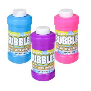 No Stain Non‑Toxic Bubble Liquid – 8 oz Bottles,12/Pk – Safe & Fun for Kids Activities
