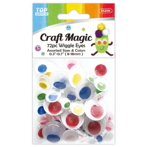 Wiggly Eyes – Multi-Colored, 100/pk