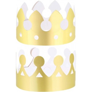 Gold Paper Crown 12/Pack