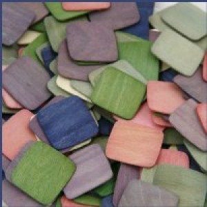 Wood Mosaic Squares 