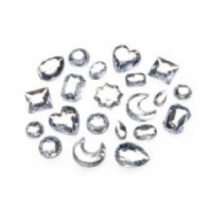 1lb Rhinestones- Clear Shapes