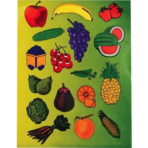 Stickers, 25 Sheets - Fruit & Vegetables