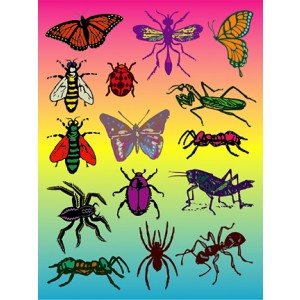 Stickers – Insects, 25 sheets