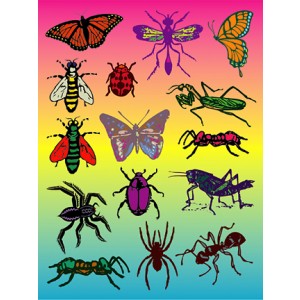 Stickers, 25 Sheets - Insects