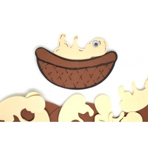 Baby Moshe Foam Shapes – 40 Pack Jewish & Hebrew Craft Cutouts for Classroom and Holiday Crafts
