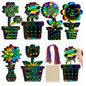 Flower Scratch Art
